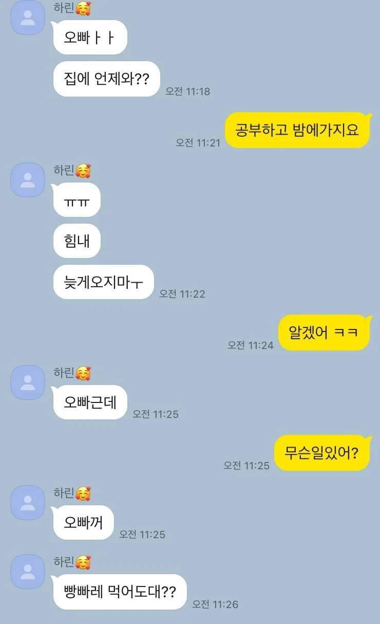늦둥이 여동생과의 카톡_1.webp