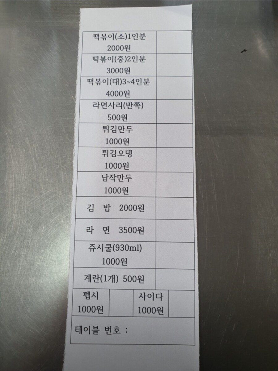 떡볶이 유튜버도 놀라게하는 대구 어느 떡볶이집 가격_5.png