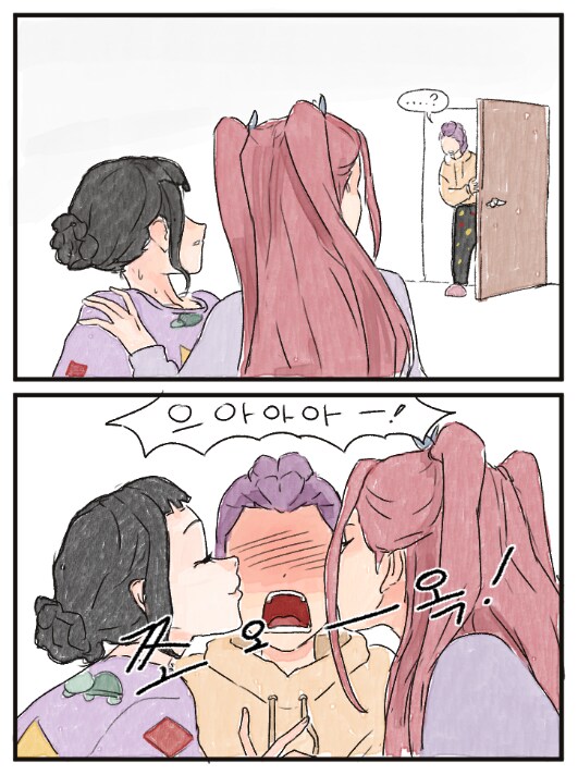 케이팝) 백합 커플 앞에 총수가 나타난다면_1.png