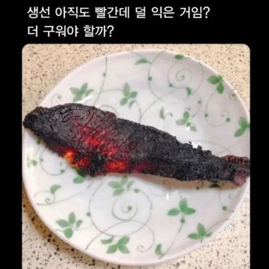 음...생선 굽는 중인데 왜 아직도 빨개지_1.jpg