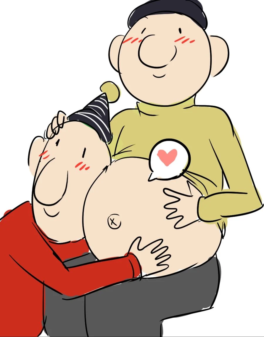 임신한 패트 태동 듣는 매트_1.webp