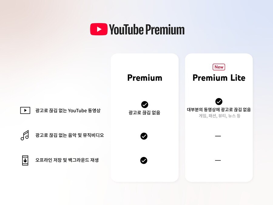 유튜브 프리미엄에서 뮤직만 뺀 유튜브 라이트에 속으면 안됨_1.jpg