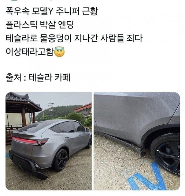 폭우 홍수 사태 기아와테슬라_2.jpg