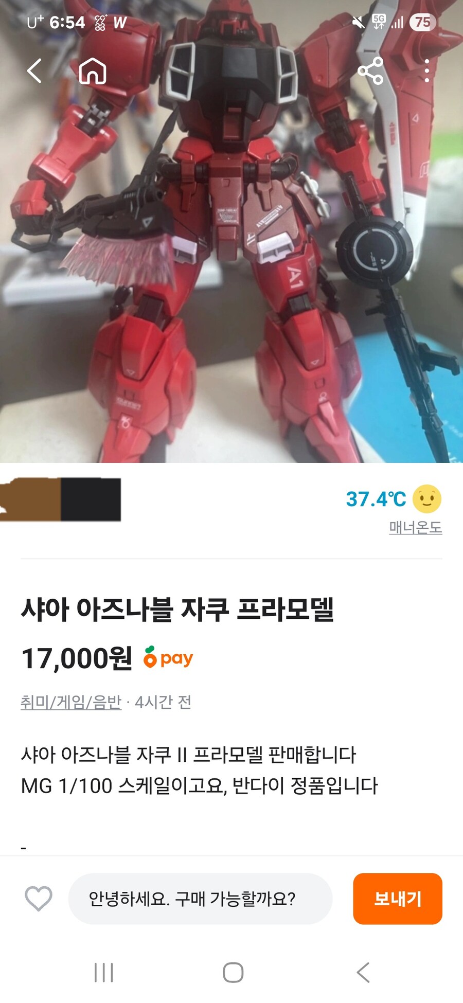 당근에 올라온 샤아 전용 자쿠_1.jpg
