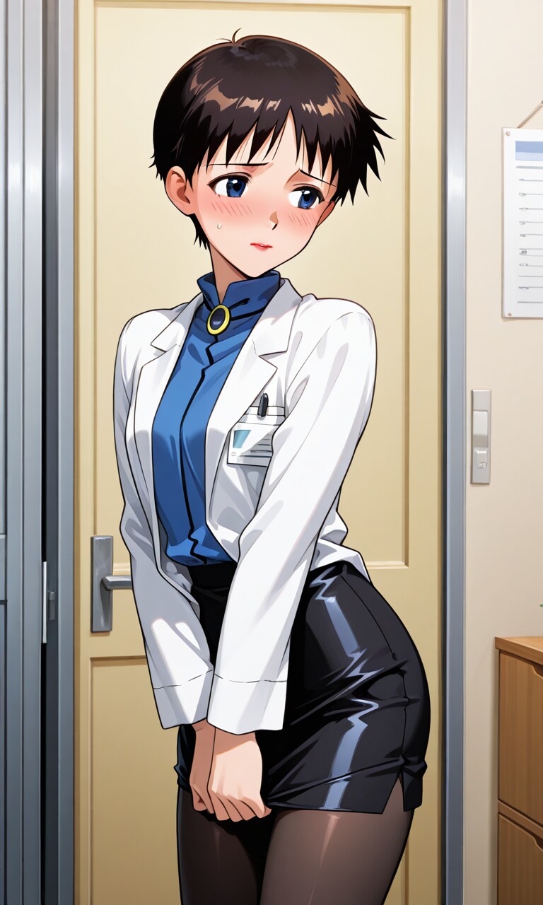 AI) 에반게리온의 아카기 리츠코 스타일로 여장 당한 이카리 신지_14.png