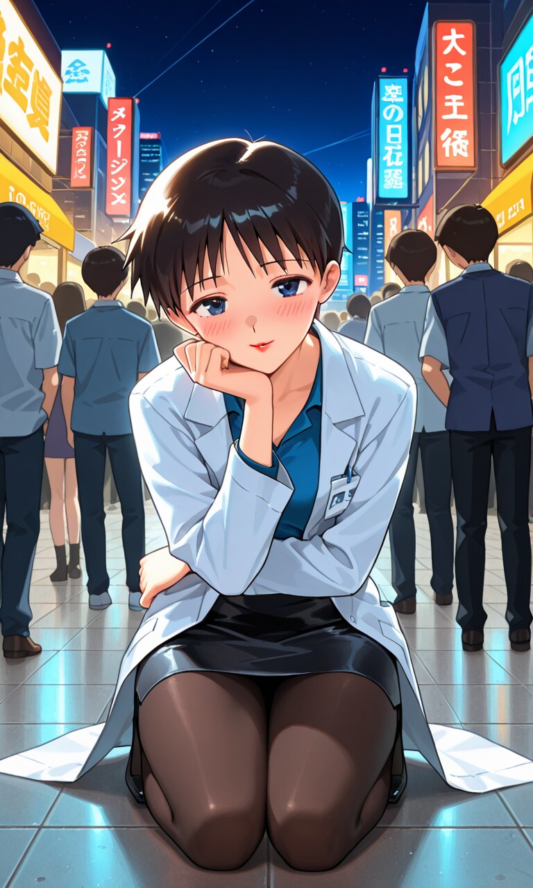 AI) 에반게리온의 아카기 리츠코 스타일로 여장 당한 이카리 신지_27.png