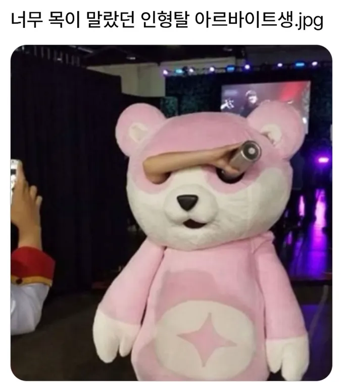 눈으로 음료 마시는 곰_1.webp