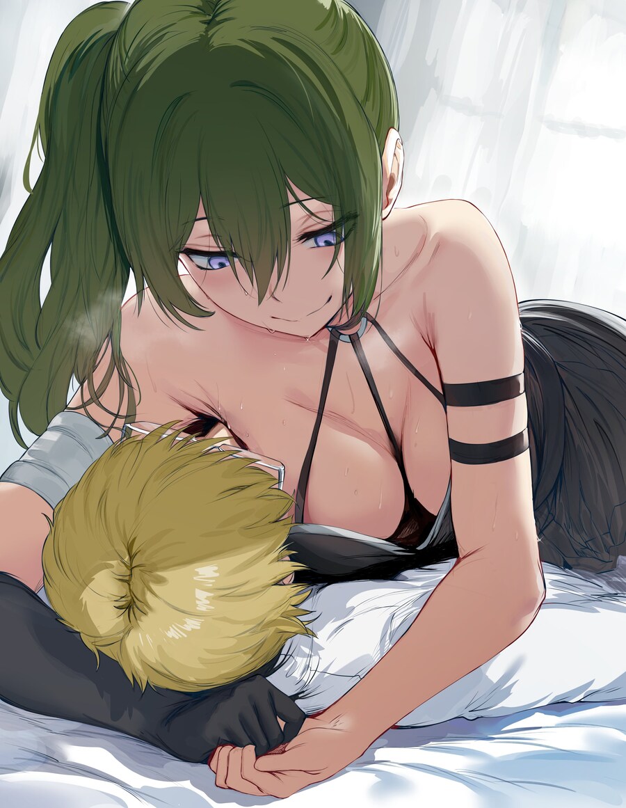침대에서 헤드락 레슬링_1.jpg