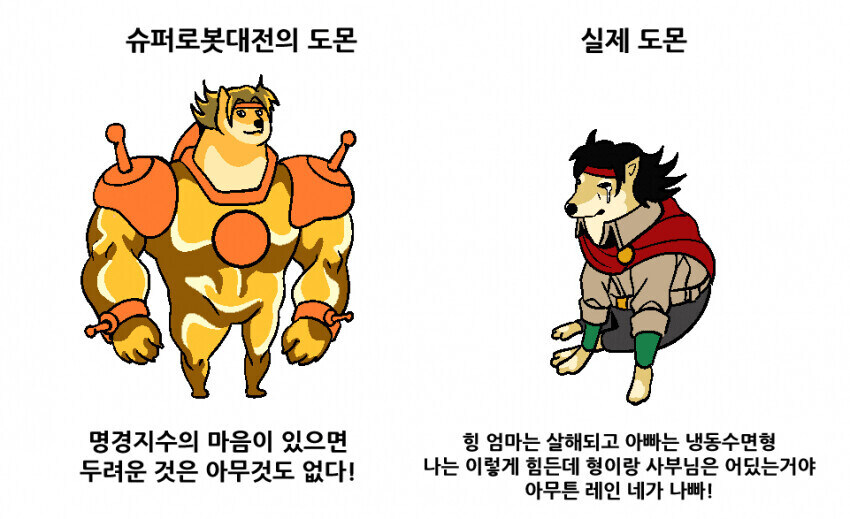 슈로대에 나오는 도몬 ⇔ 애니 원작 속 도몬.jpg_1.jpg