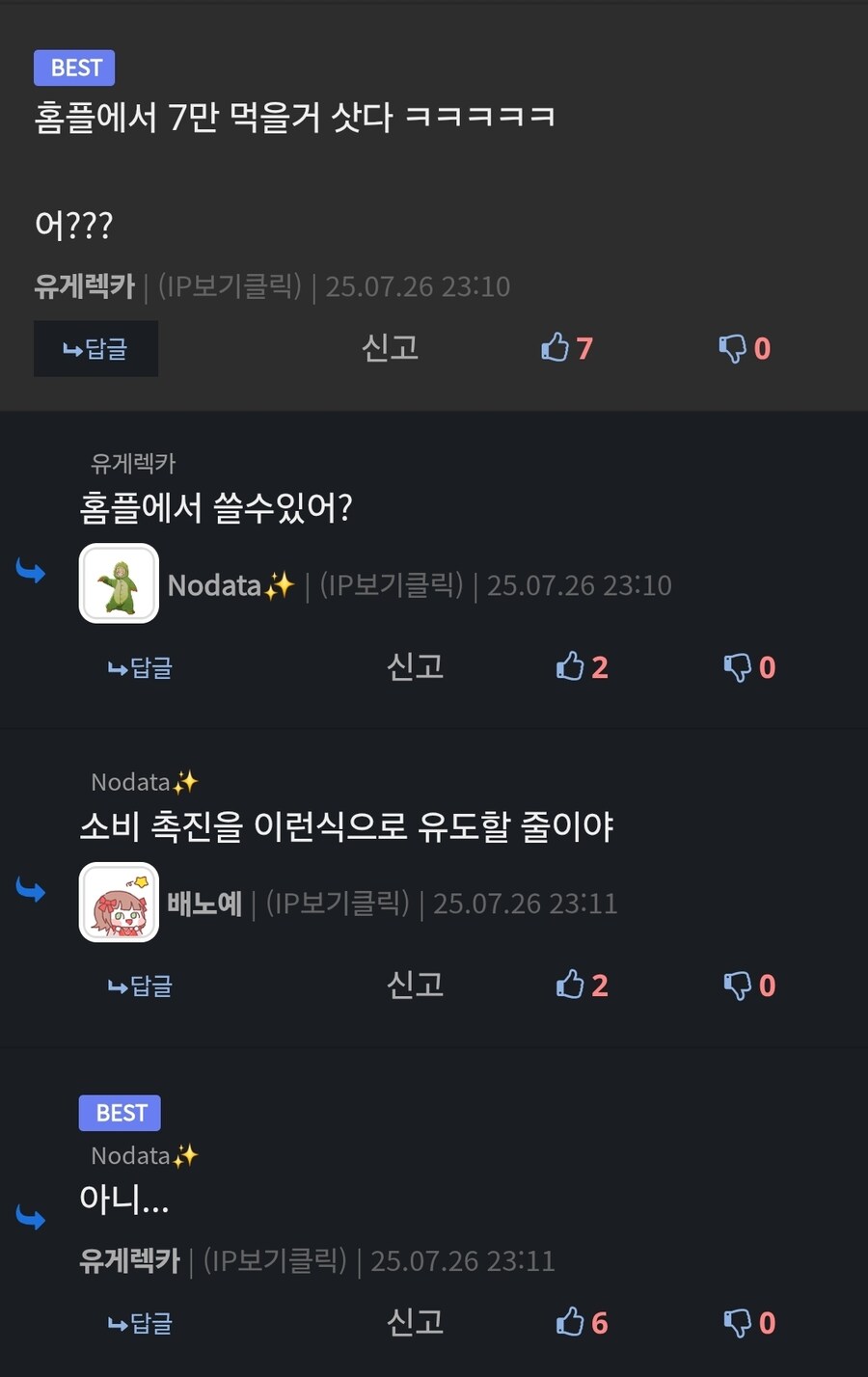 민생쿠폰 발급되고 바로 7만원 쓴 사람_1.jpg