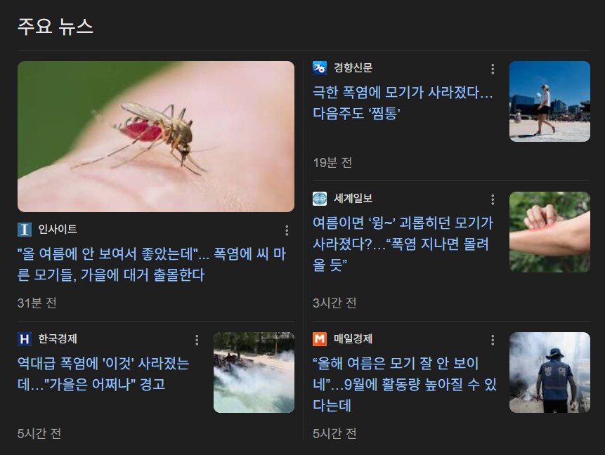 대한민국의 유례없는 전국 폭염에 모기 실종....다만.._1.png