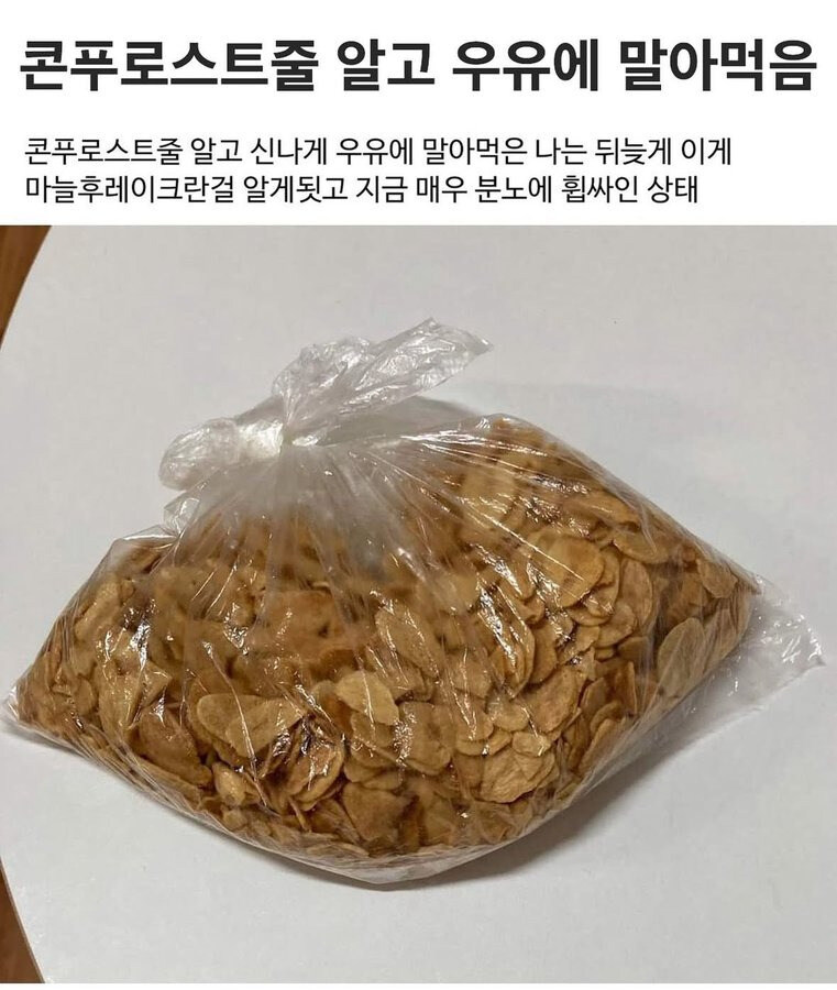 콘푸로스트인줄 알고 우유에 말아먹음_1.jpg