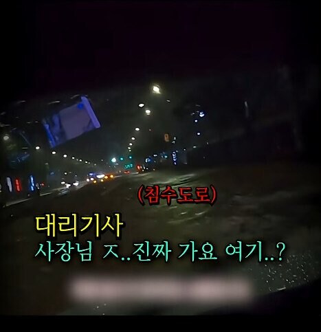 만취한 랜드로버 차주가 대리기사에게 침수도로를 건너라 시킴_1.jpg