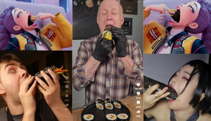 케데헌 김밥 한입에 먹기 챌린지 유행_1.jpg