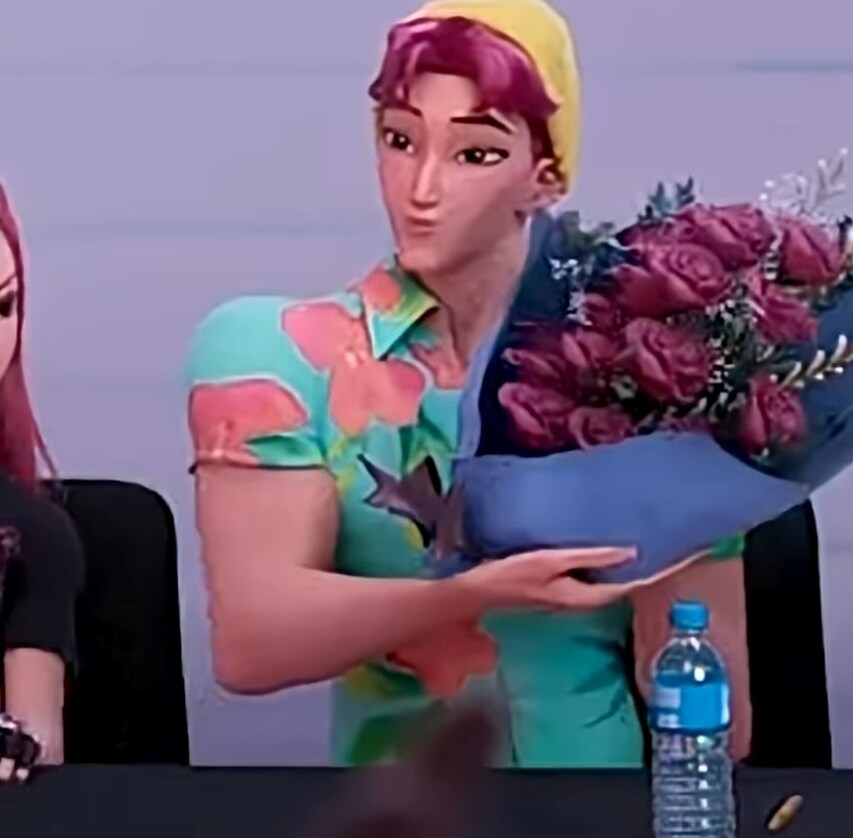 케데선) 꽃선물 받을때 사자보이즈 반응_7.jpg