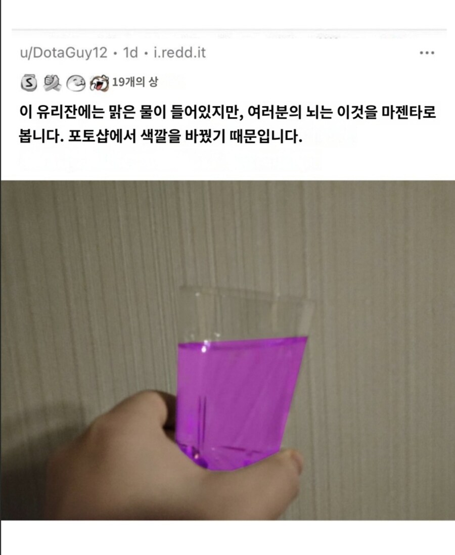 이 맑은 물을 여러분의 뇌는 마젠타로 인식합니다.jpg_1.jpg