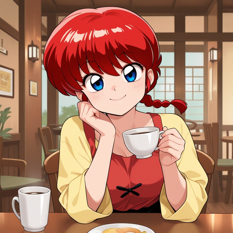 AI) 카페에서 차를 마시는 여자 란마_1.png