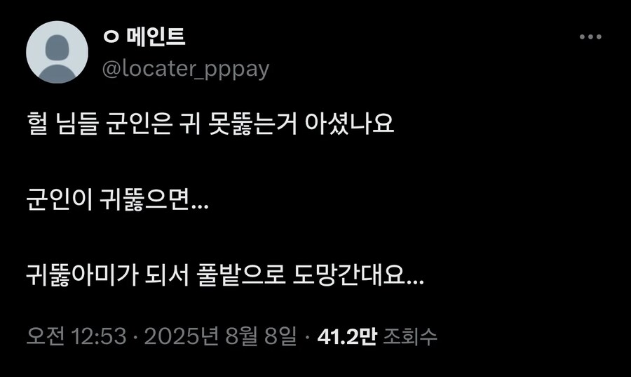 군인은 귀뚫으면 안되는거 암??_1.png