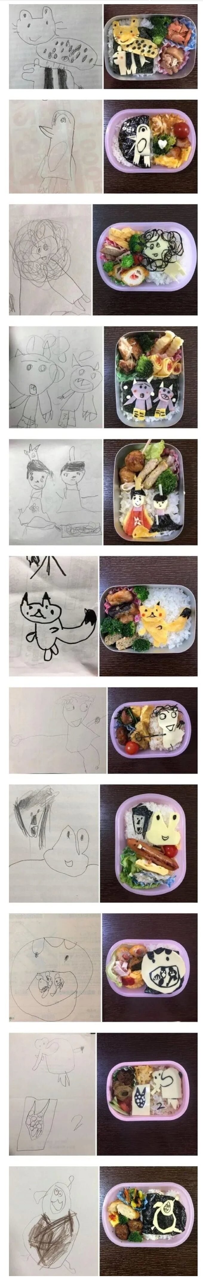 아이의 그림 대로 도시락을 만들어주는 부모님.jpg_1.jpg