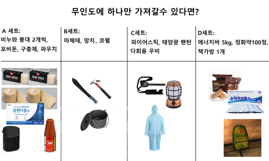 무인도에 세트 하나만 가져갈 수 있다면?_1.png