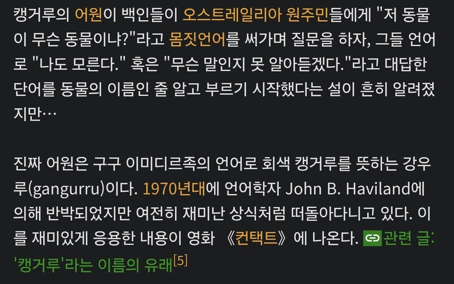 의외로 많이 틀리는 캥거루 이름의 유래_2.jpg
