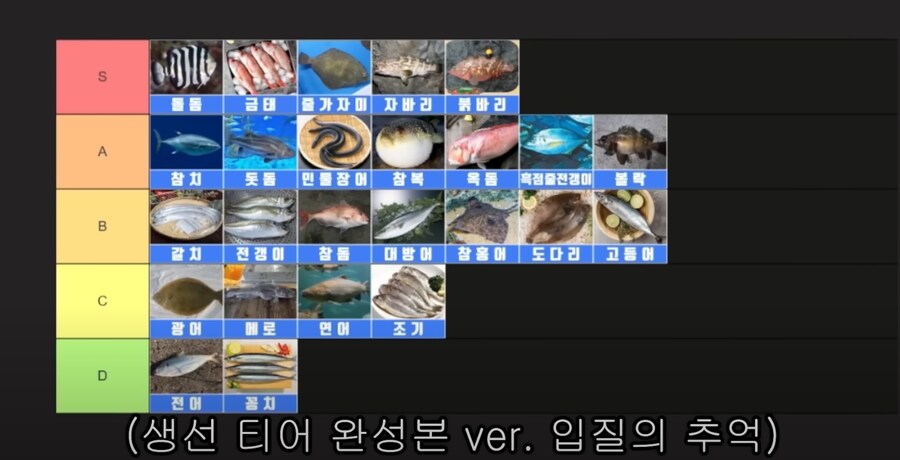 입질의 추억이 평가한 생선 맛 티어.jpg_2.png
