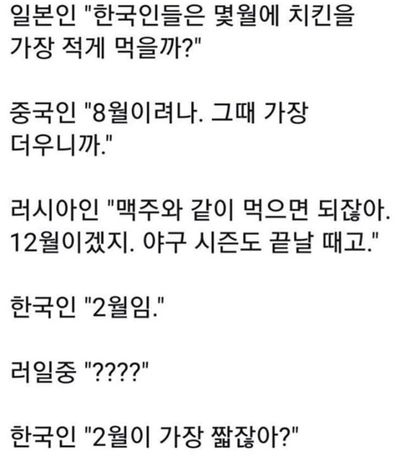 한국인들은 몇월에 치킨을 가장 적게 먹음?_1.jpg
