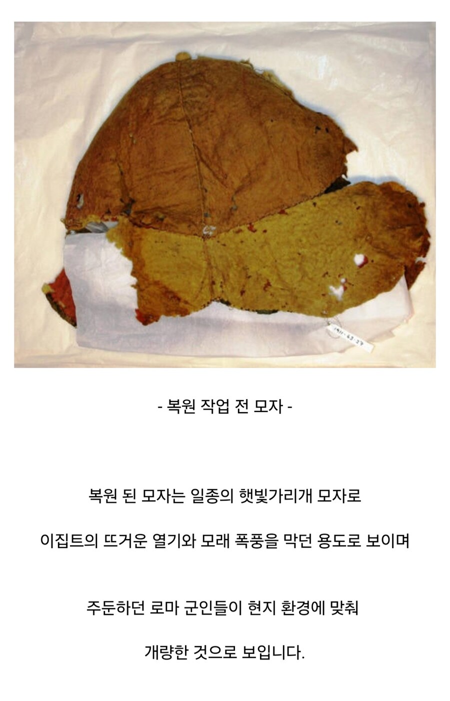 기원전 로마군의 모자가 복원 후 첫 공개_3.jpg