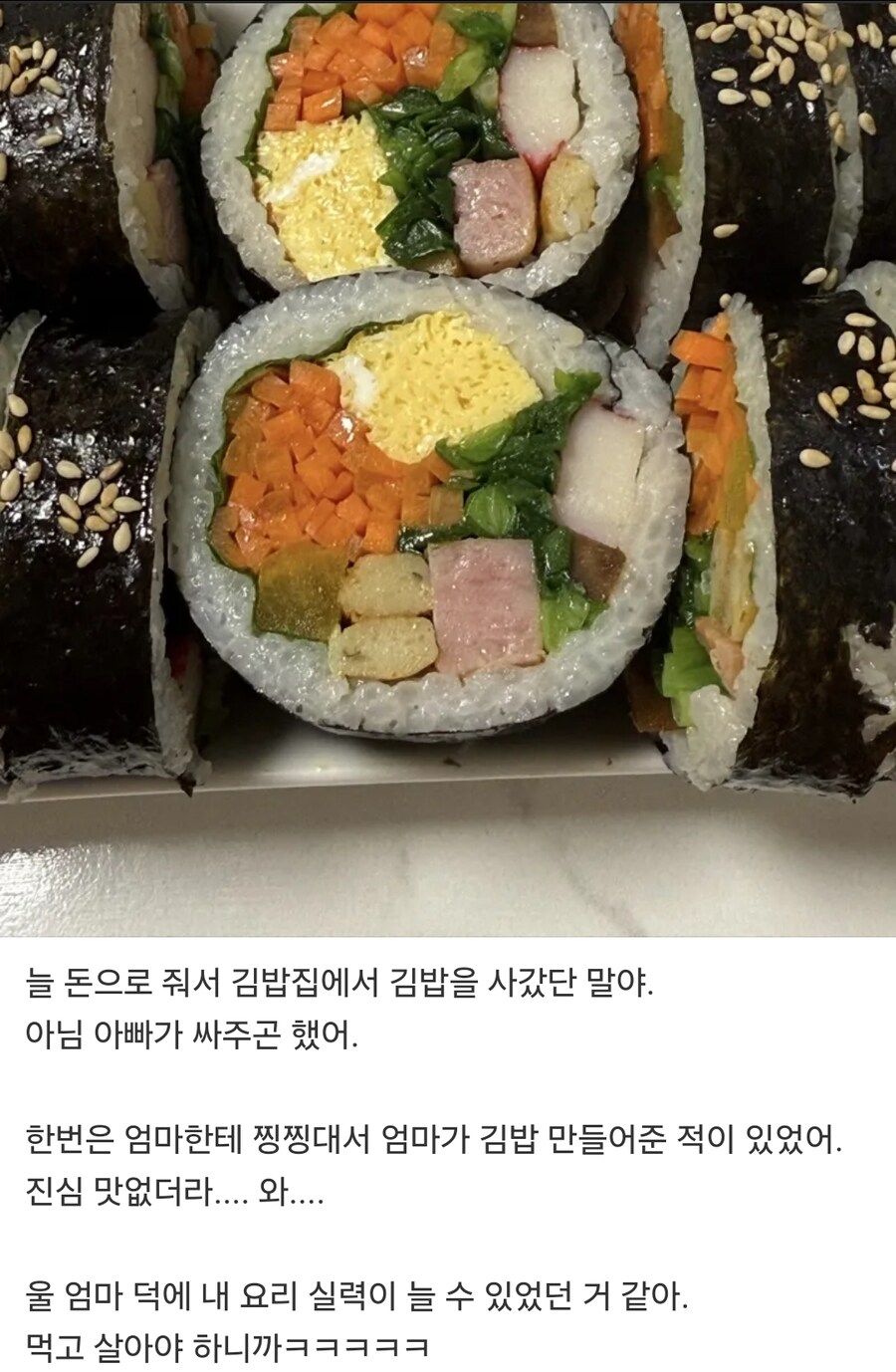 소풍날 단한번도 엄마가 김밥을 싸준적이 없다는 웃대인._1.jpg
