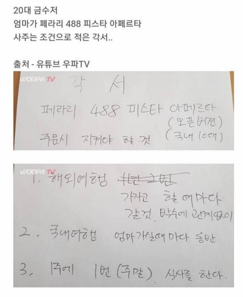 엄마가 페라리 사주는 조건으로 쓴 각서.jpg_1.jpg