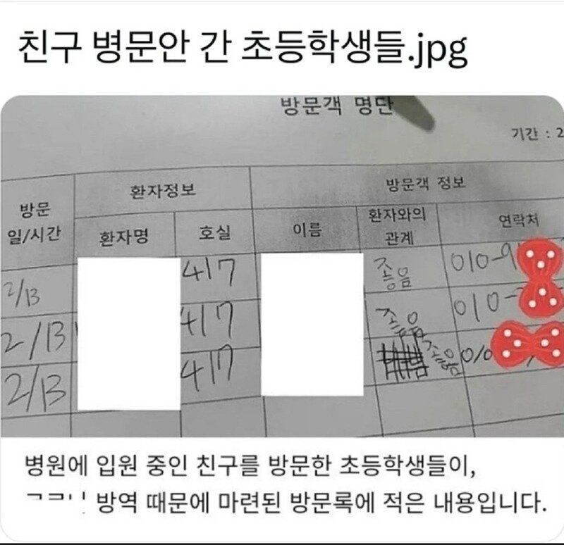 친구 병문안 간 초딩들 jpg._1.jpg