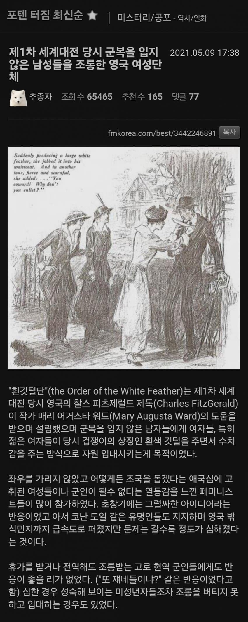1차 대전당시 영국 여성들이 했던 행동.jpg_1.jpg