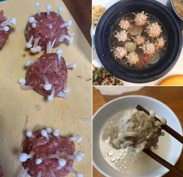 코로나 펜데믹 초창기에 나온 완자탕 요리.jpg_1.jpg