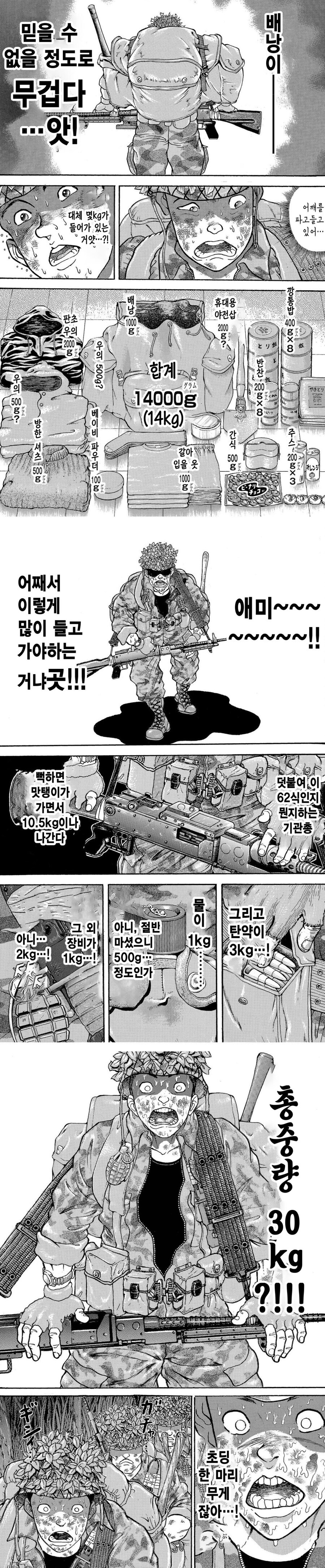14kg 배낭이 너무 무겁다는 자위대원_1.jpg
