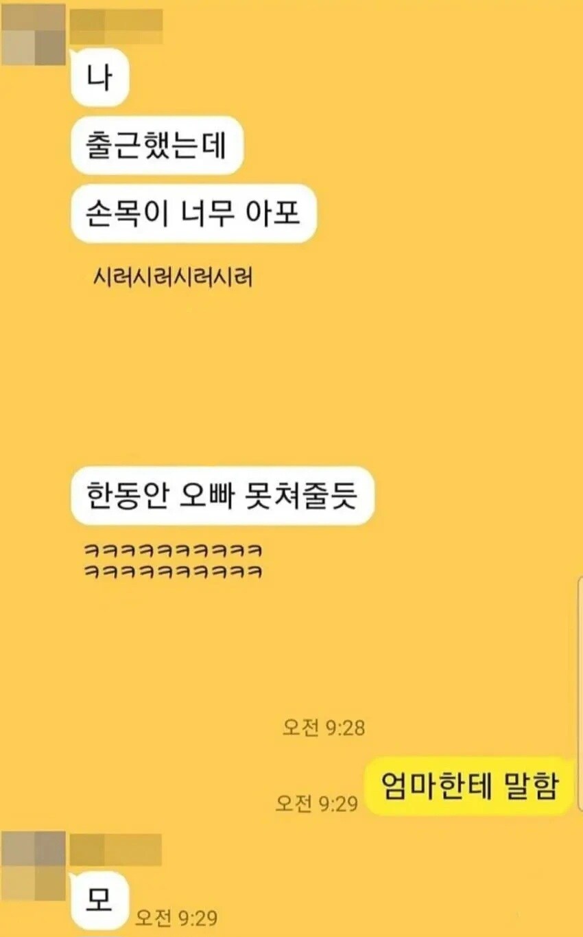 친오빠 한테 카톡 잘못보낸 여동생_1.jpg