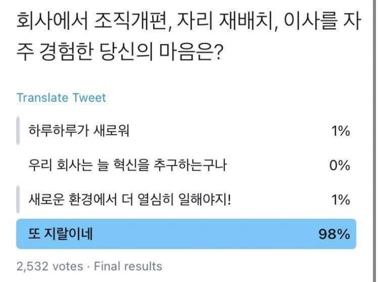 회사에서 조직개편, 자리 재배치, 이사를 경험할 때 직장인 마음_1.jpg