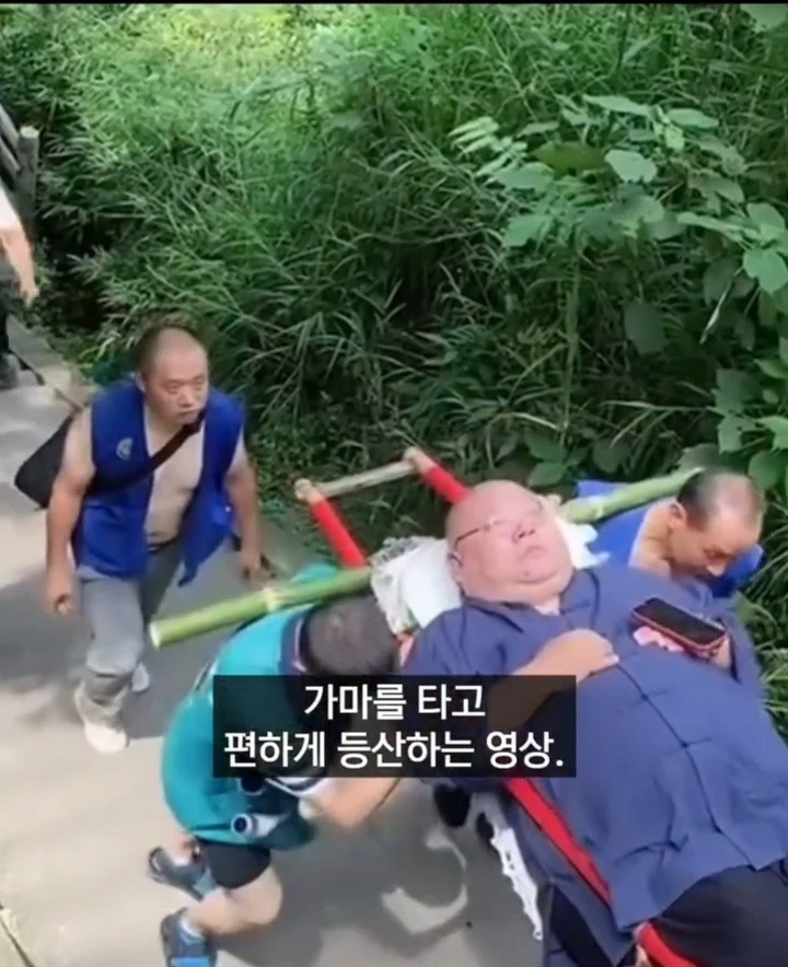 10시간동안 가마타고 등산한 중국인_2.webp
