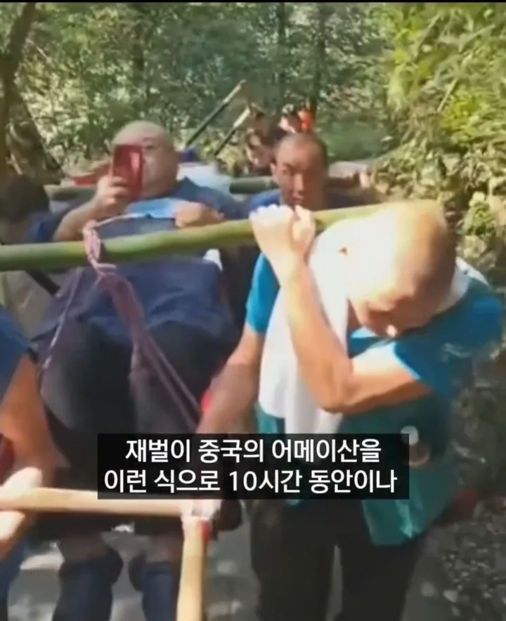10시간동안 가마타고 등산한 중국인_5.webp