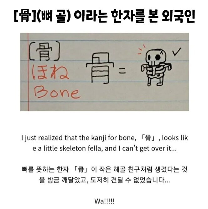 한자 뼈 골 骨을 처음 본 외국인이 느낀 점_1.png