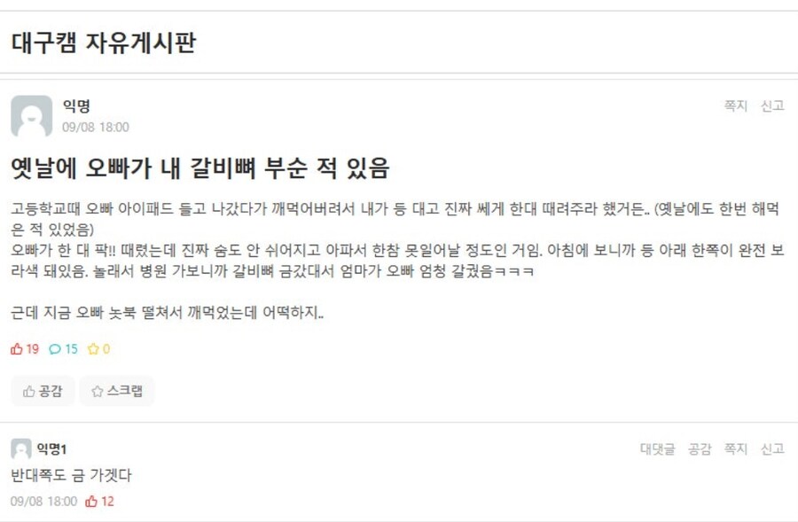 오빠한테 맞아서 갈비뼈 부숴진 적 있음._1.jpg