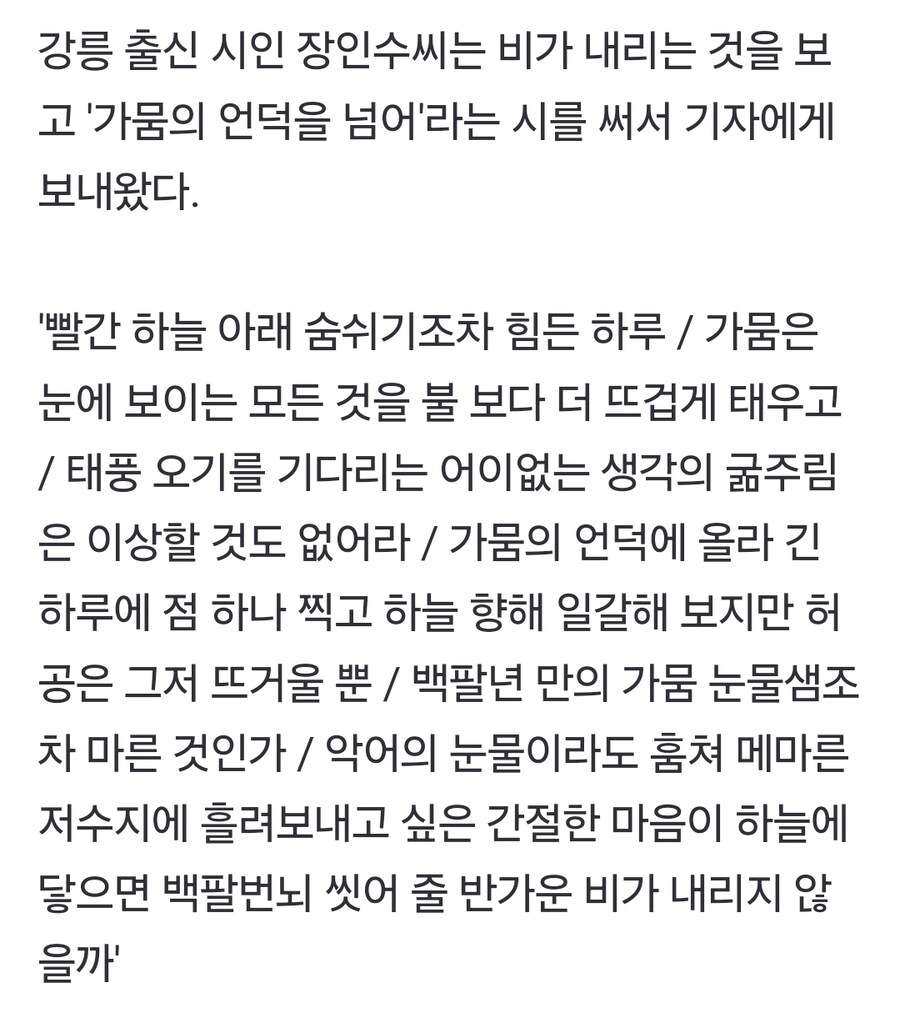 강릉 강우에 기뻐서 시인이 쓴 시_1.jpg