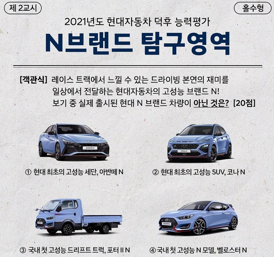 다음 중 현대차 N브랜드 차량이 아닌것은?_1.jpg