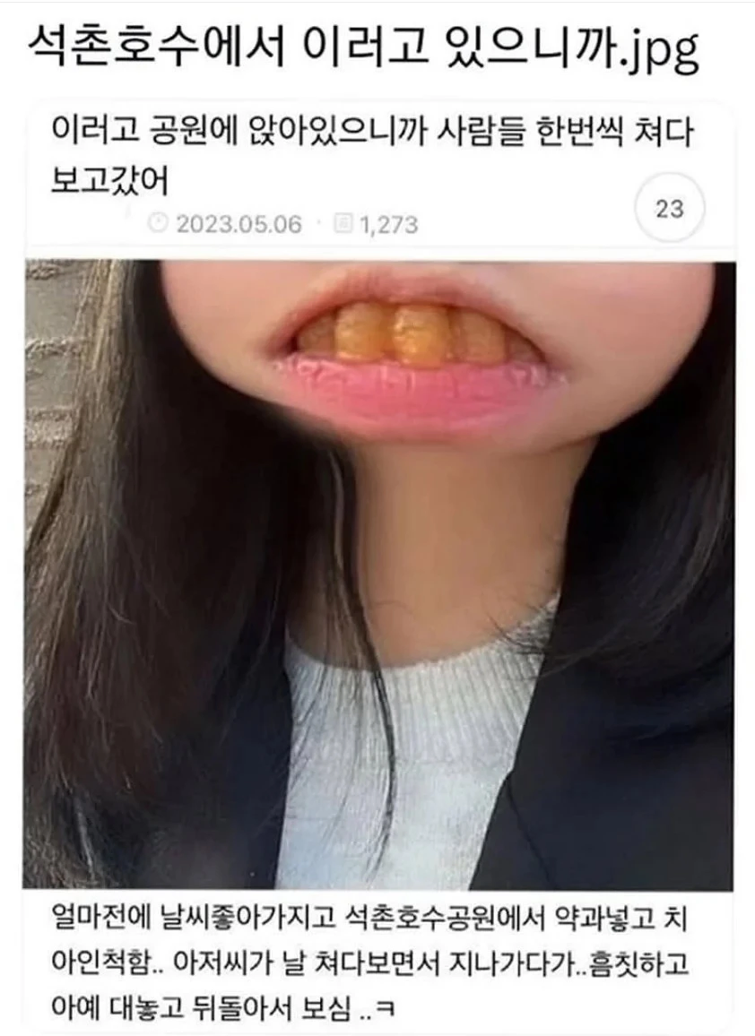 석촌호수에서 이러고 있어봤는데…jpg_1.webp