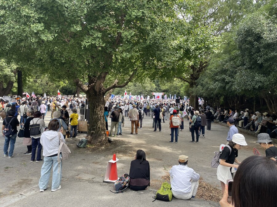 일본 신주쿠에서 WHO 탈퇴 촉구 데모 발생 중_4.jpg