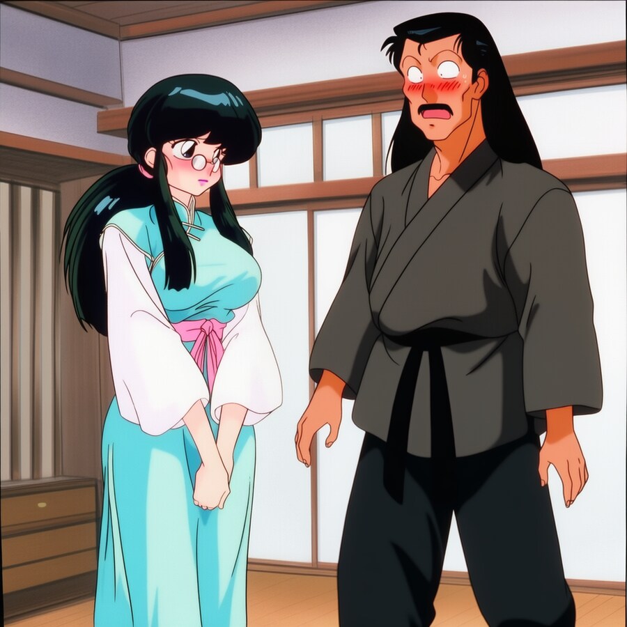 AI) 란마의 아버지 사오토메 겐마가 수상한 저주로 TS되었다._1.png