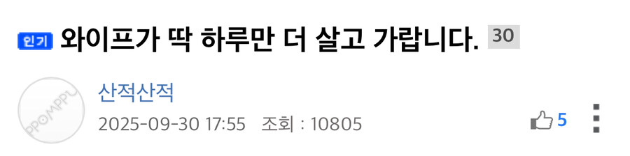 와이프가 딱 하루만 더 살고 가랍니다.jpg_1.jpg