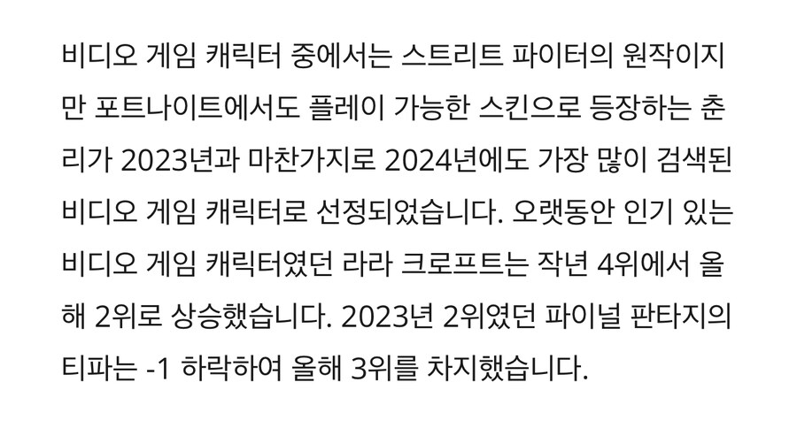 2024년 비디오게임 캐릭터 인기순의 분석 리포트_2.jpg
