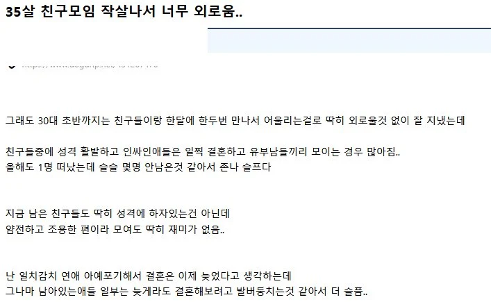 35살 친구모임 작살나서 외롭다.jpg_1.webp