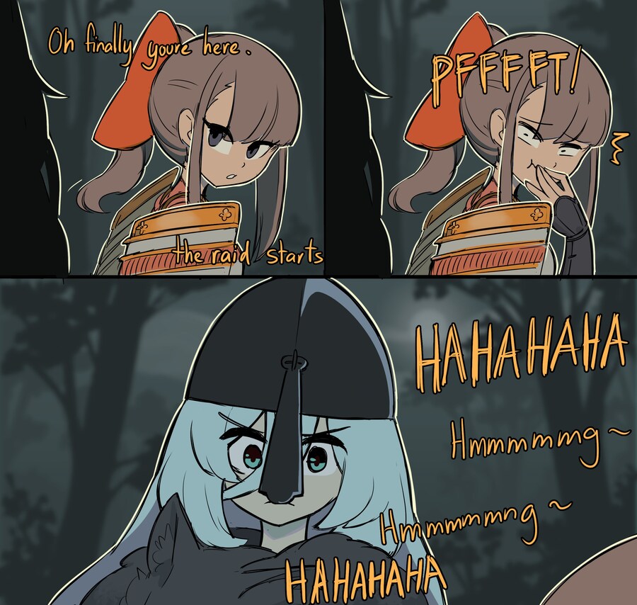 바이킹 소녀보고 빵터진 사무라이 소녀._1.jpg