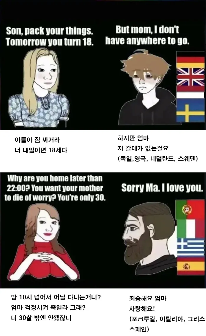 다 큰 아들을 대하는 유럽 국가별 차이_1.webp